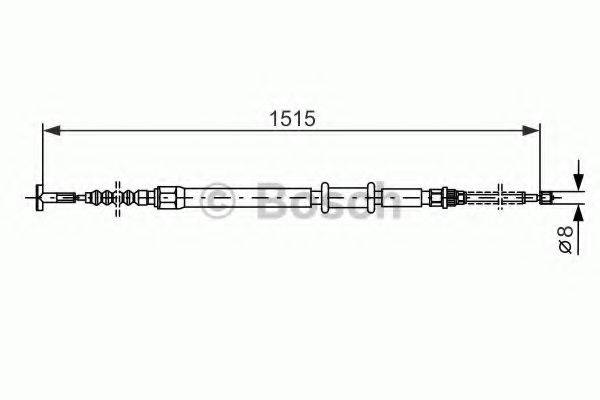 BOSCH 1987477550 Трос, стоянкова гальмівна система