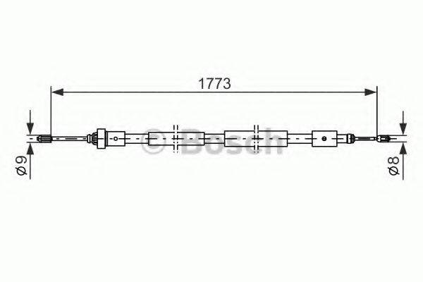 BOSCH 1987477590 Трос, стоянкова гальмівна система