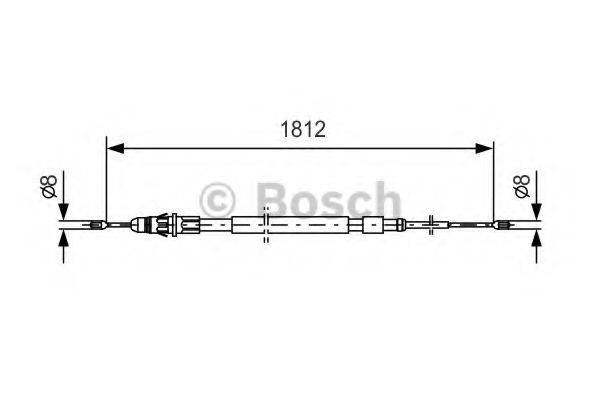 BOSCH 1987477600 Трос, стоянкова гальмівна система