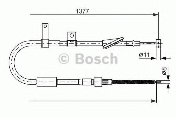 BOSCH 1987477605 Трос, стоянкова гальмівна система