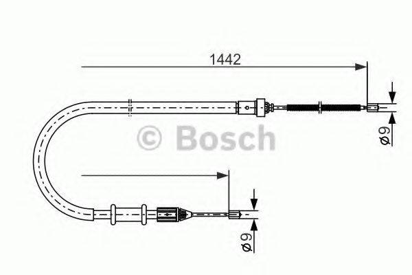 BOSCH 1987477635 Трос, стоянкова гальмівна система