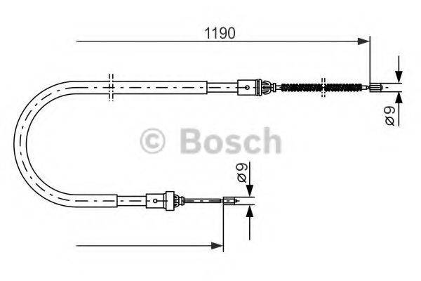 BOSCH 1987477650 Трос, стоянкова гальмівна система