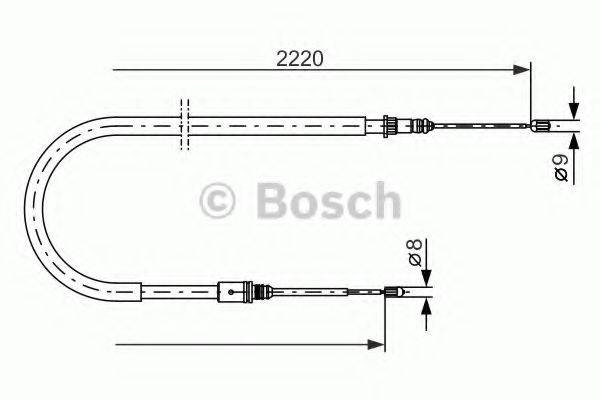 BOSCH 1987477652 Трос, стоянкова гальмівна система