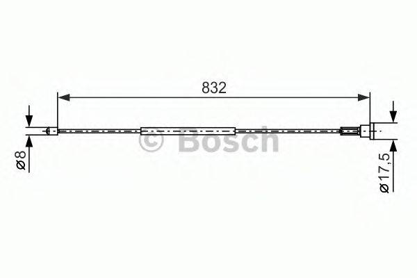 BOSCH 1987477661 Трос, стоянкова гальмівна система