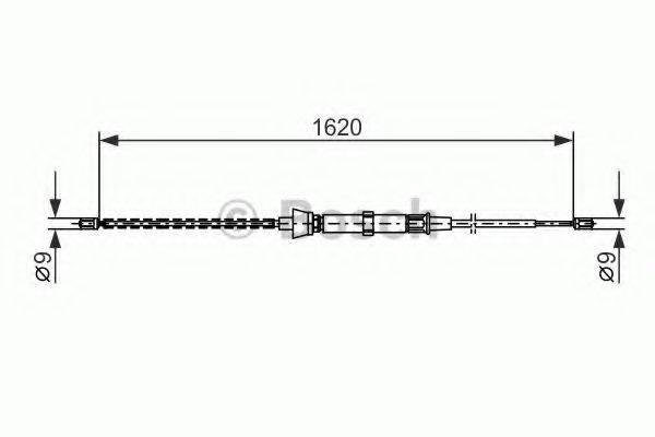 BOSCH 1987477684 Трос, стоянкова гальмівна система