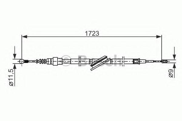 BOSCH 1987477686 Трос, стоянкова гальмівна система