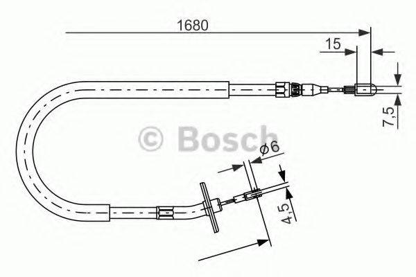 BOSCH 1987477702 Трос, стоянкова гальмівна система