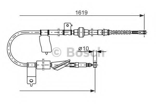 BOSCH 1987477737 Трос, стоянкова гальмівна система