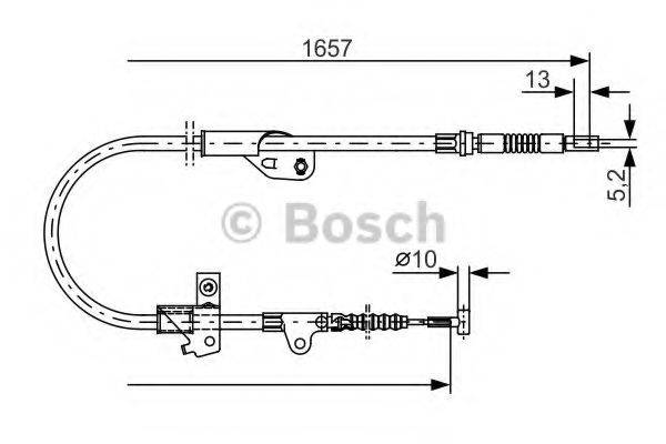 BOSCH 1987477753 Трос, стоянкова гальмівна система