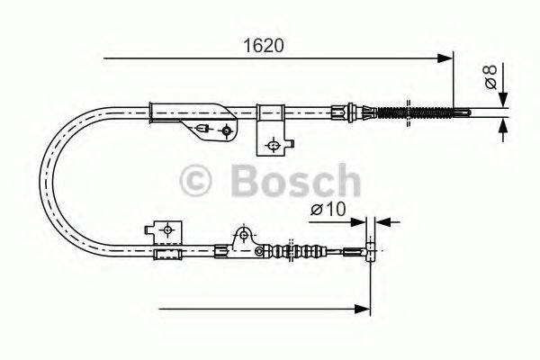 BOSCH 1987477758 Трос, стоянкова гальмівна система