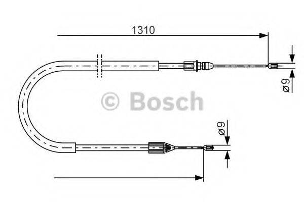 BOSCH 1987477777 Трос, стоянкова гальмівна система