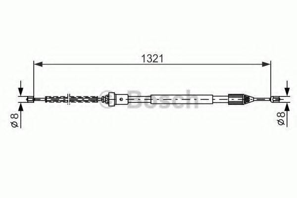 BOSCH 1987477785 Трос, стоянкова гальмівна система