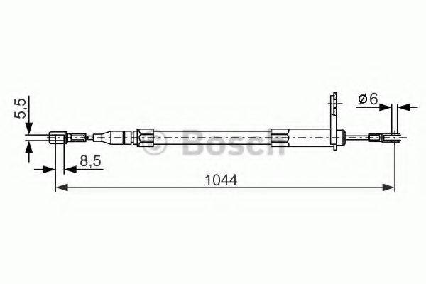 BOSCH 1987477812 Трос, стоянкова гальмівна система