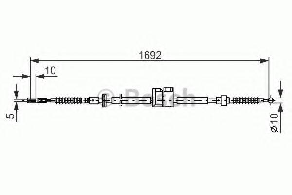 BOSCH 1987477813 Трос, стоянкова гальмівна система