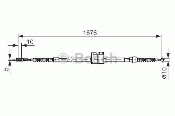 BOSCH 1987477815 Трос, стоянкова гальмівна система