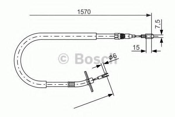 BOSCH 1987477861 Трос, стоянкова гальмівна система