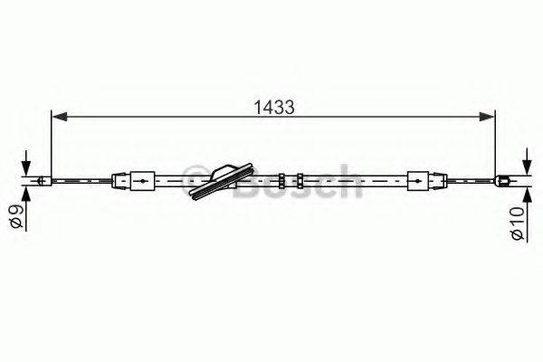 BOSCH 1987477898 Трос, стоянкова гальмівна система