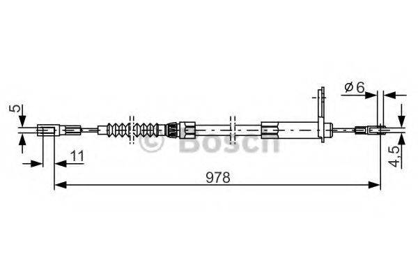 BOSCH 1987477900 Трос, стоянкова гальмівна система