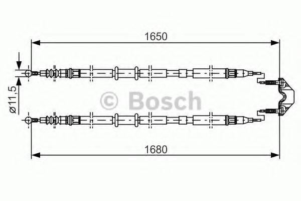 BOSCH 1987477909 Трос, стоянкова гальмівна система