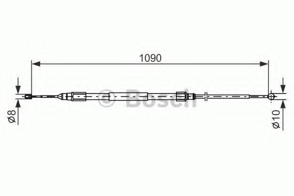 BOSCH 1987477949 Трос, стоянкова гальмівна система