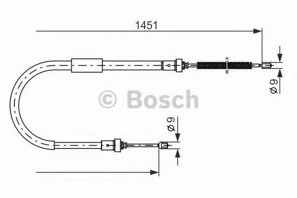 BOSCH 1987477966 Трос, стоянкова гальмівна система