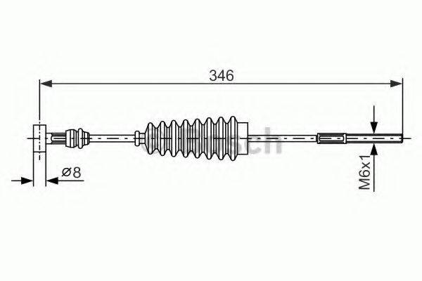 BOSCH 1987477986 Трос, стоянкова гальмівна система