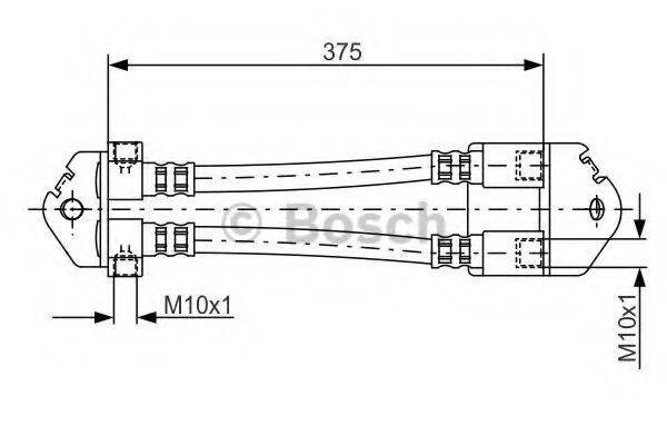 BOSCH 1987481072 Гальмівний шланг