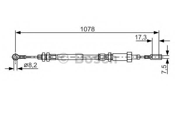 BOSCH 1987482002 Трос, стоянкова гальмівна система