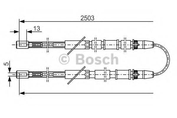 BOSCH 1987482009 Трос, стоянкова гальмівна система