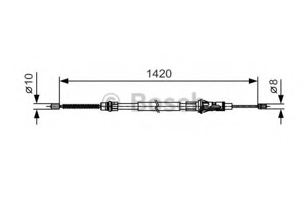 BOSCH 1987482013 Трос, стоянкова гальмівна система