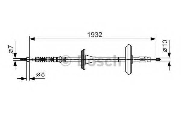 BOSCH 1987482021 Трос, стоянкова гальмівна система