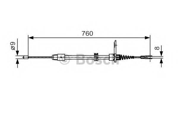 BOSCH 1987482022 Трос, стоянкова гальмівна система