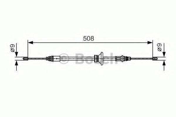 BOSCH 1987482042 Трос, стоянкова гальмівна система