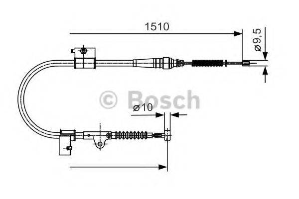 BOSCH 1987482050 Трос, стоянкова гальмівна система