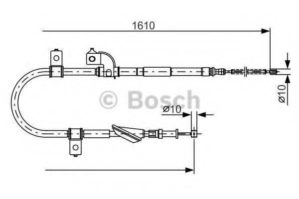 BOSCH 1987482079 Трос, стоянкова гальмівна система