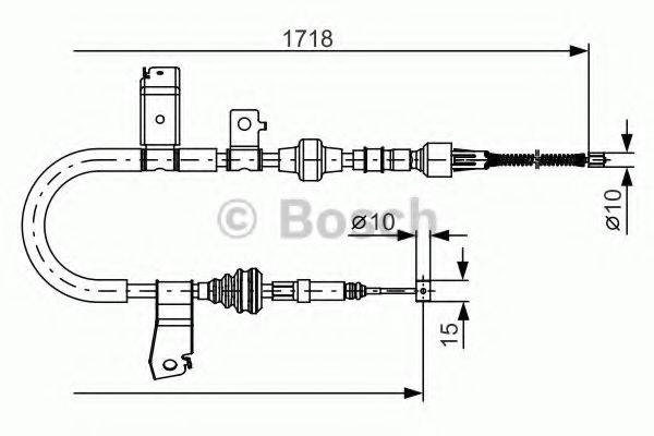 BOSCH 1987482086 Трос, стоянкова гальмівна система