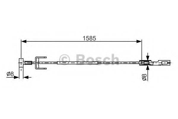 BOSCH 1987482145 Трос, стоянкова гальмівна система