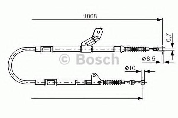 BOSCH 1987482158 Трос, стоянкова гальмівна система