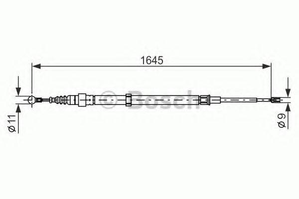 BOSCH 1987482191 Трос, стоянкова гальмівна система