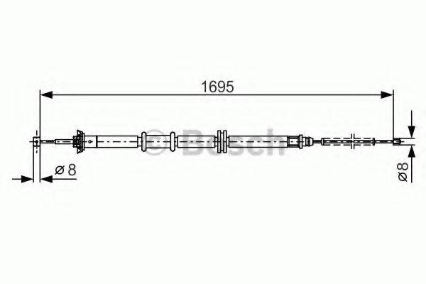 BOSCH 1987482205 Трос, стоянкова гальмівна система