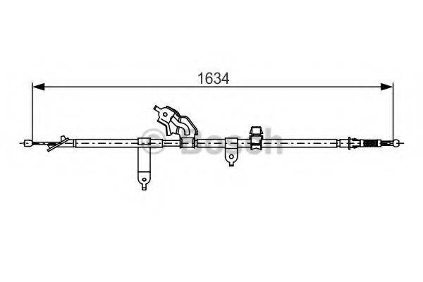 BOSCH 1987482222 Трос, стоянкова гальмівна система