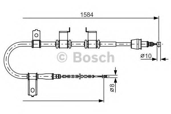 BOSCH 1987482223 Трос, стоянкова гальмівна система