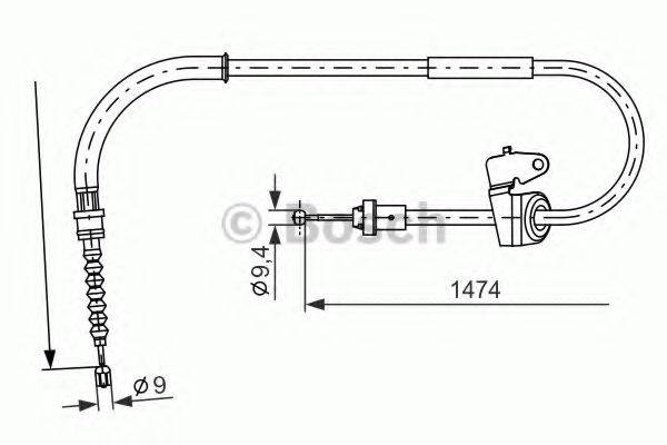 BOSCH 1987482229 Трос, стоянкова гальмівна система