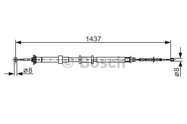 BOSCH 1987482237 Трос, стоянкова гальмівна система