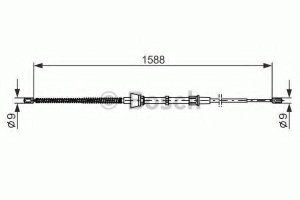 BOSCH 1987482266 Трос, стоянкова гальмівна система