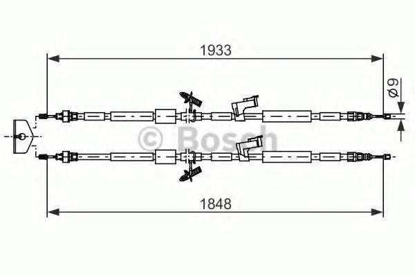 BOSCH 1987482280 Трос, стоянкова гальмівна система