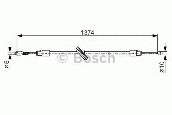 BOSCH 1987482312 Трос, стоянкова гальмівна система