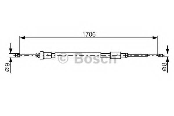 BOSCH 1987482316 Трос, стоянкова гальмівна система