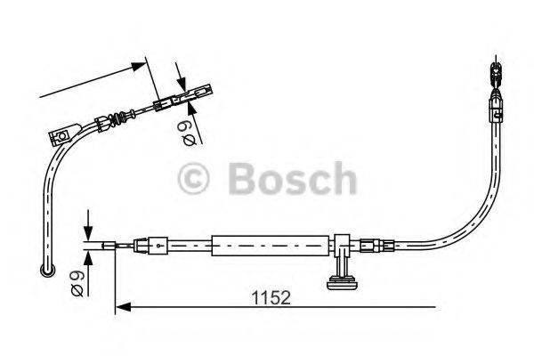 BOSCH 1987482332 Трос, стоянкова гальмівна система