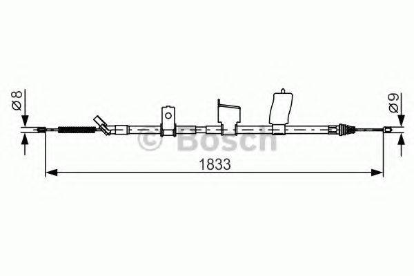 BOSCH 1987482340 Трос, стоянкова гальмівна система